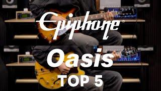 『Epiphone』 Casino 'Vintage Sunburst' vs Sheraton Frequensator 'Natural' | 'Oasis' Riffs Top 5
