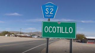 Drive Thru OCOTILLO, California Sonoran/Colorado Desert, almost abandoned but not yet