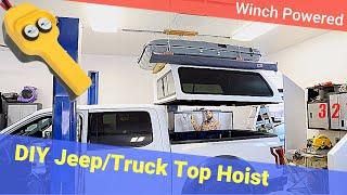 DIY Rooftop Tent / Jeep / Truck Cap Hoist - Overlanding - Josh's Garage