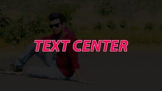 Text In Centre Using CSS Created By VRP Tutorials