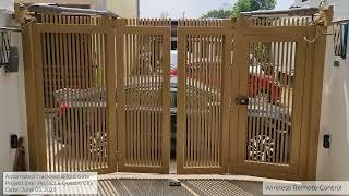 Trackless folding gate / automatic folding gate / automated bifold gate