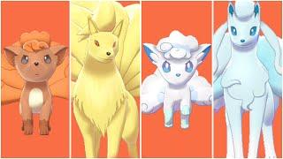 FULL VULPIX EVOLUTION TEAM ! ( Vulpix , Ninetales , Vulpix Alola , Ninetales Alola )