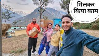 सभी ने मिलकर किया जरूरी काम || Pahadi Lifestyle Vlog || Pahadi Biker || Alok Rana