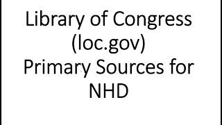 loc gov Library of Congress Primary Source material