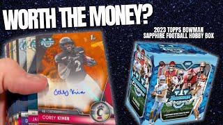  WORTH THE MONEY??  2023 Bowman University Sapphire Football Hobby Box | Card Curiosity