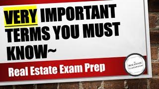 15 Essential Real Estate Terms For Your Exam