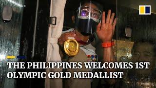 The Philippines welcomes home nation’s first Olympic gold medallist, Hidilyn Diaz