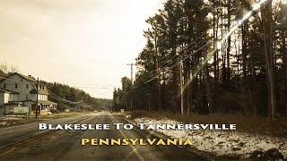 Driving from Blakeslee to Tannersville, Pennsylvania, USA