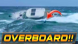 MAN FALLS INTO DANGEROUS WATERS AT BOCA INLET !! | OVERBOARD! | WAVY BOATS