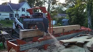 CATASTROPHE milling clear pine boards for a master carpenter.  This is a bad video.