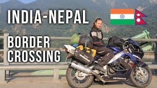 32. INDIA - NEPAL border crossing Banbasa to Mahendranagar | Round the World on a Fireblade