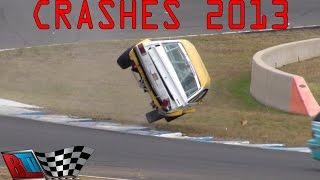 CRASH COMPILATION: 2013 AUSTRALIAN GRASS ROOTS MOTORSPORT, CRASHES, SPINS & CLOSE CALLS