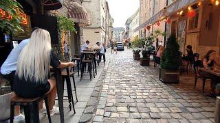 Львів 2024: нічне життя у центрі Львова, вулиця Староєврейська Lviv walking tour