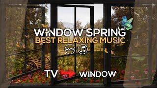  8 hours relaxing piano music | virtual spring window | Ken ambience