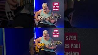 $1299 Epiphone Les Paul Custom VS. $799 Epiphone Les Paul Custom - High Gain #shorts