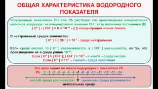 № 70. Неорганическая химия. Тема 8. Водородный показатель. Часть 1. Общая характеристика