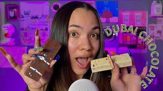 ASMR Crisp Crunchy Dubai Chocolate Eating Sounds