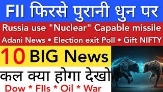 FII फिरसे पुरानी धुन पर  SHARE MARKET LATEST NEWS TODAY • TOMORROW ANALYSIS • STOCK MARKET INDIA