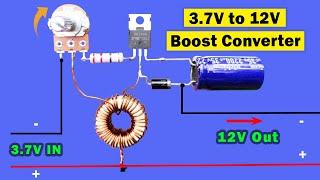 Make DIY Boost converter 3.7v to 12v, Step up voltage adjustable converter