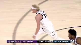 Karson Templin Dunk against Alcorn State to stretch lead to 30