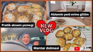 Yeni Vlog| enfes aksam yemegi | Pratik ve kolay tarif | Mantar dolmasi | Ablamin yeni evi