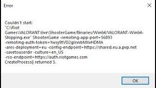 Valorant Error Couldn't Start Error Fixed - Cant lunch Valorant Fixed