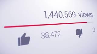 Social Media '3 Million Views' Counter Animation