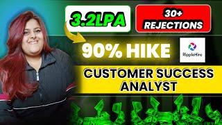 3.2LPA to 90% Hike in 12 weeks  | Customer Success Analyst | 30+ Rejections | Detailed Roadmap