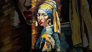 12 Art Styles / Faces of "Girl with a Pearl Earring." Part 1 of 4