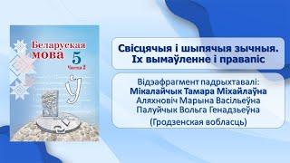 Тэма 32. Свісцячыя і шыпячыя зычныя. Іх вымаўленне і правапіс