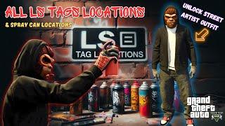 All LS Tags Locations In GTA 5 Online & How To UNLOCK The Street Artist Outfit