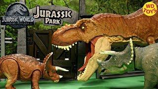 New Jurassic World Triceratops Roarivores Unboxing T-Rex Vs Fallen Kingdom Mattel  Vs Hasbro WD Toys