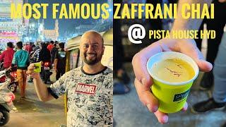 INDIA’S MOST FAMOUS ZAFFRANI CHAI Rs 30/- ONLY | THE PISTA HOUSE HYDERABAD | HYDERABAD STREET FOOD