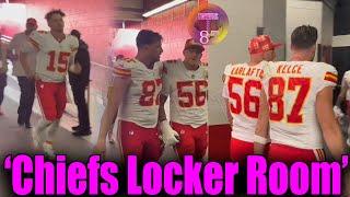 Travis Kelce & Mahomes walks arrogantly into the locker room after Chiefs win over 49ers