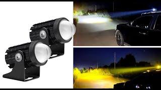 Spotlight Led Motorcycle Headlight Dual Color (white/yellow) Motorbike Lighting System