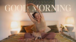 Good Morning ️ Soft Morning Yoga In Bed