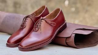 Crafting Oxford Bespoke Wholecut Shoes | Handmade Leather Shoemaking Tutorial