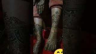 Bridal mehndi With flower Rose YouTube short video art sam