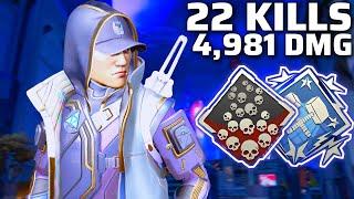 Crypto 22 Kills and 4,981 Damage Gameplay Wins - Apex Legends (No Commentary)