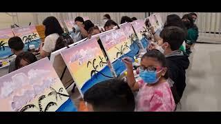 Eric White Elementary Students of the Month painted the Sunrise Paradise