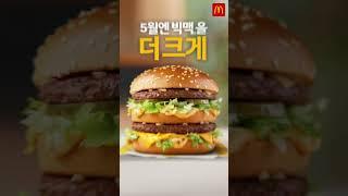순쇠고기 패티 4장으로 더 커진 더블 빅맥!