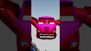 ALL MONSTERS Big & Small Cars vs Downhill Madness wth EPIC BATTLE FILLMORE EATER & BUS EATER