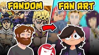 Artists Draw Fan Art of Each Other's Fandoms