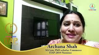 Ideal Teaching Awards Programme -ITAP-2019 Nominee Archana Shah-Commerce