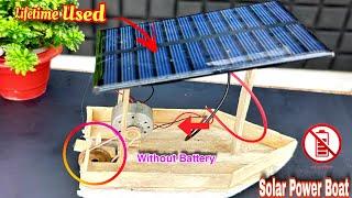 Diy Solar Power Boat With Out Battery | Free Electricity & Life Time Used