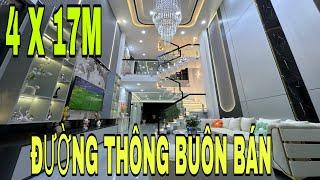 Bán nhà quận 12 (1444) nhà 4x17m đường thông buôn bán thiết kế hiện đại full nội thất