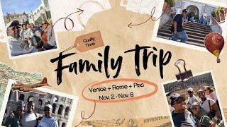 Diary entry #16 | My Family's First Italian Adventure  + Florence + Pisa + Venice + Rome & more! 