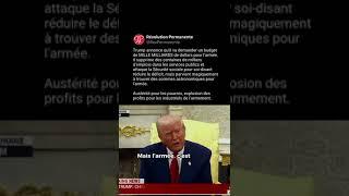 Trump annonce qu’il va demander un budget de MILLE MILLARDS de dollars pour l’armée américaine