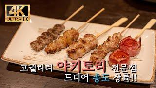 [4K] 송도 사토리, 야키토리를 전문으로 하는 이자카야 (오마카세도 진행)