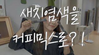 새치염색 미용실 가지마세요, 이제 커피믹스로? 물만섞으면 되는 간단한 염색약 추천, 비건염색약, 천연염색약, 새치완벽커버, 씨드비, 물염색